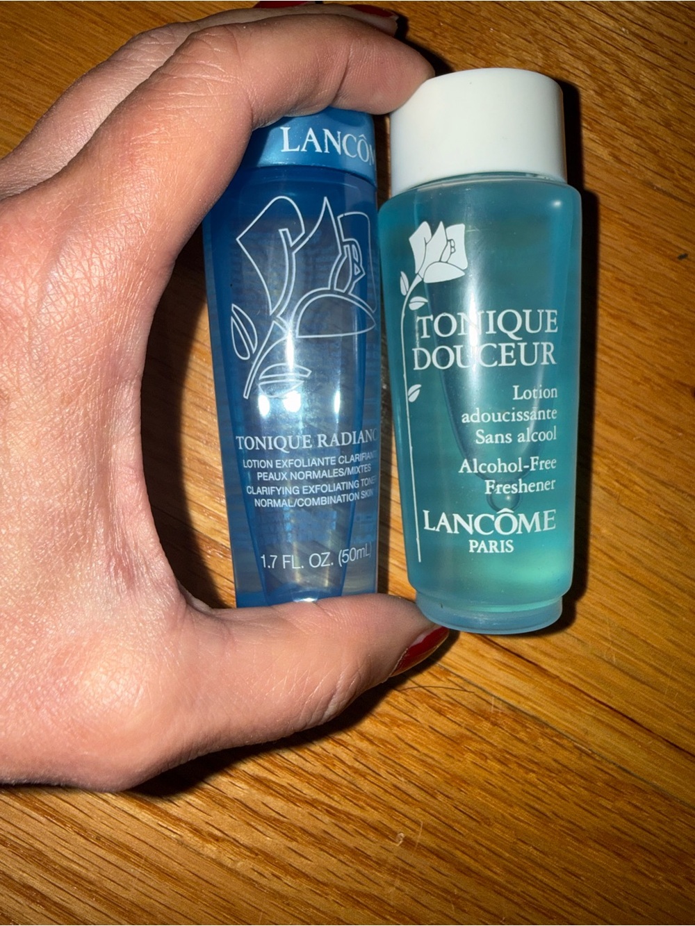 Lancôme Travel Toner Set: Tonique Radiance + Tonique Douceur 1.7 oz LOT